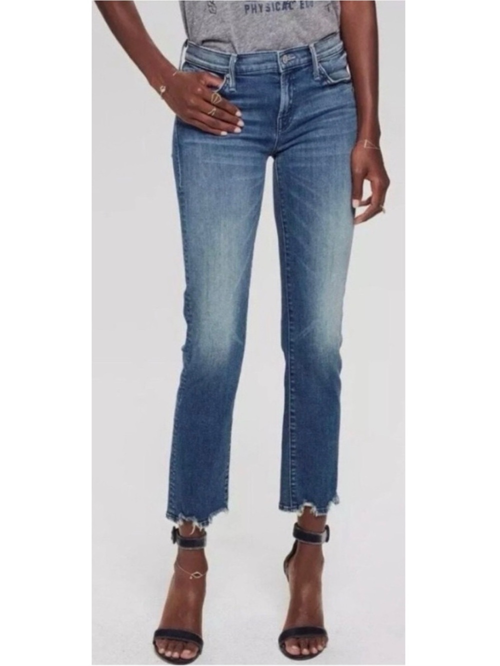 MOTHER Jeans The Rascal Ankle Chew Dark Academia Blue Size 25